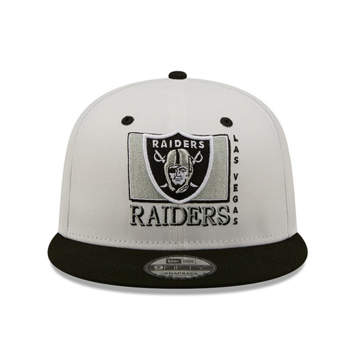 Weiße Las Vegas Raiders NFL Logo 9FIFTY Snapback Cap