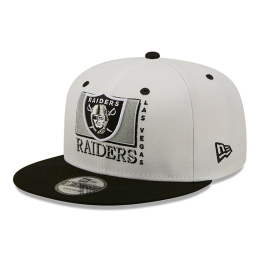 Weiße Las Vegas Raiders NFL Logo 9FIFTY Snapback Cap