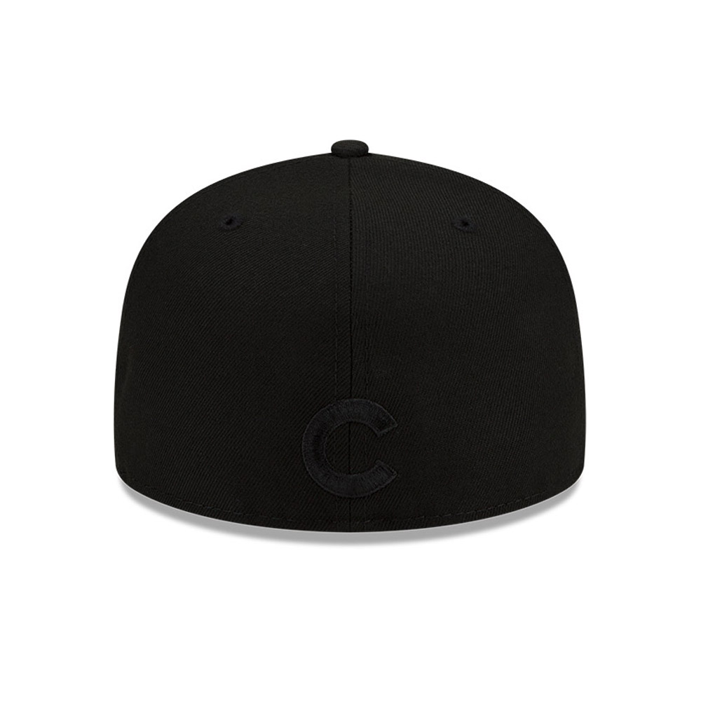 Chicago Cubs MLB Team Fire Black 59FIFTY Fitted Cap