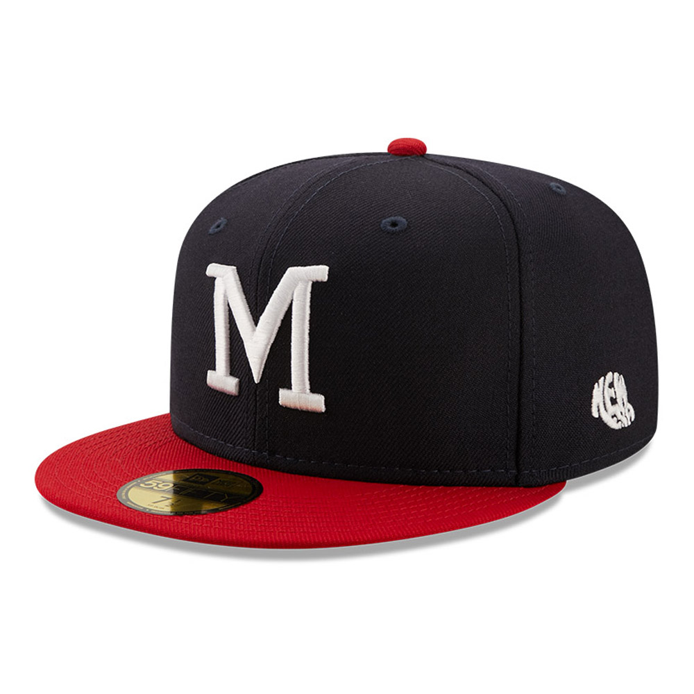 Milwaukee Braves MLB Logo History Navy 59FIFTY Fitted Cap