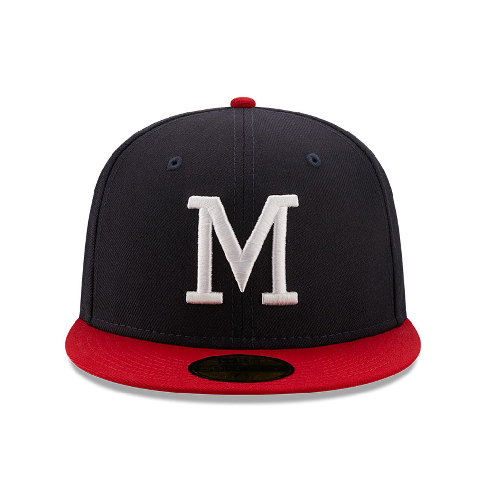 Milwaukee Braves MLB Logo History Navy 59FIFTY Fitted Cap