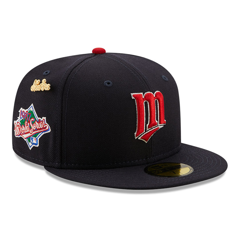 Minnesota Twins MLB Logo History Navy 59FIFTY Fitted Cap