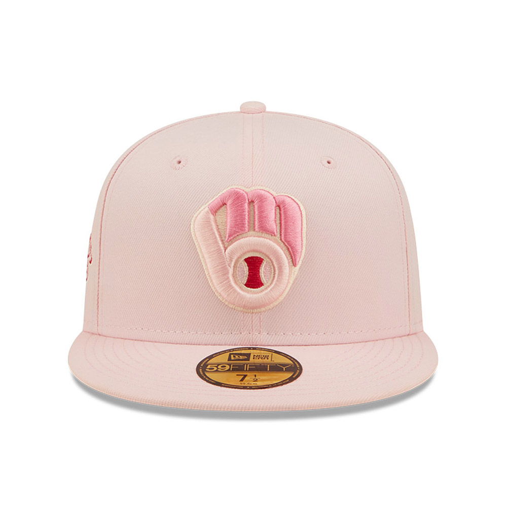 Gorra New Era Milwaukee Brewers MLB Cherry Blossom Rosa 59FIFTY Fitted