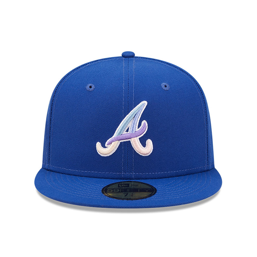 Official New Era Atlanta Braves MLB Nightbreak Royal Blue 59FIFTY Fitted  Cap B6238_251 B6238_251