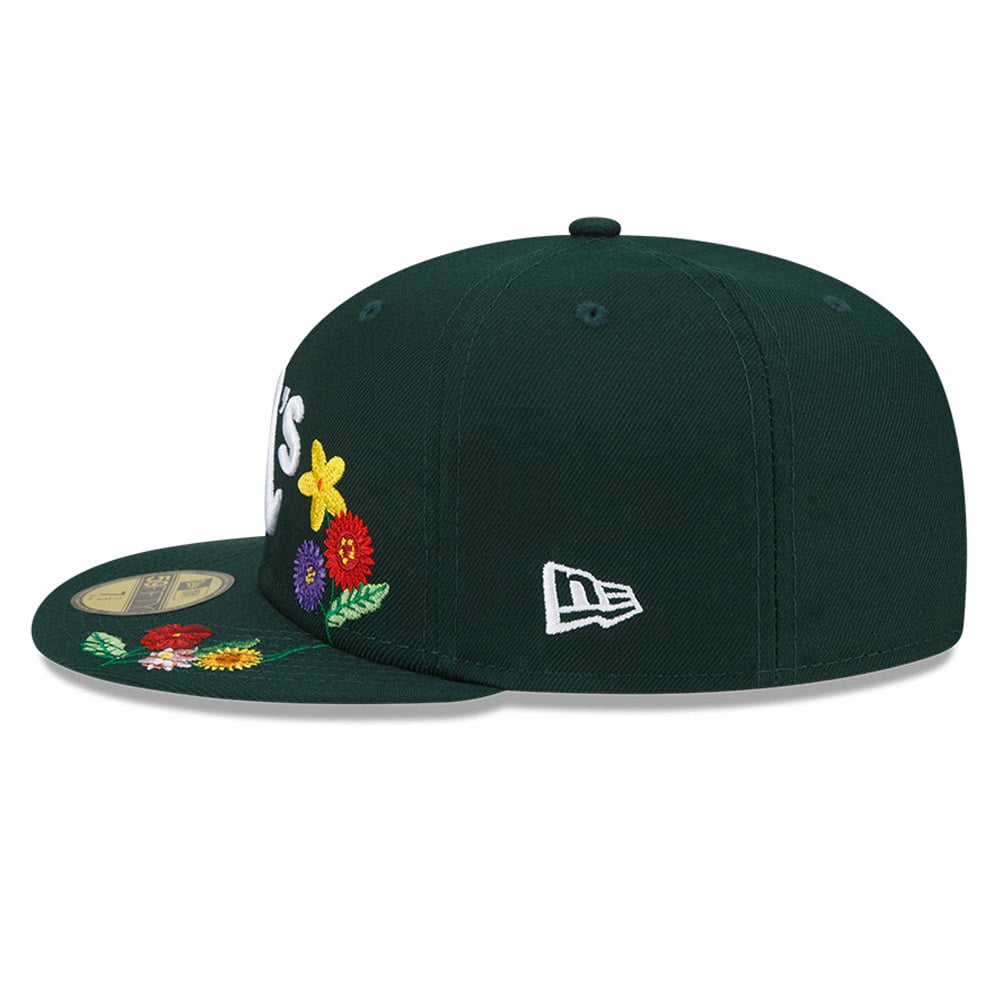 Oakland Athletics Visor Bloom Green 59FIFTY Fitted Cap