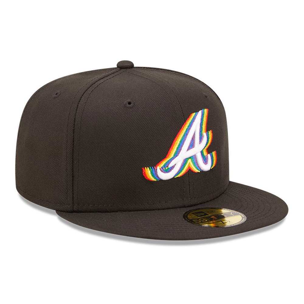 Atlanta Braves MLB Prismatic Black 59FIFTY Fitted Cap