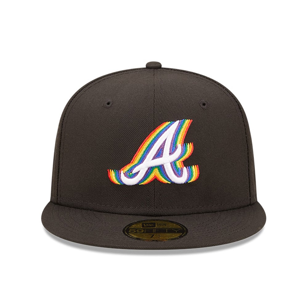 Atlanta Braves MLB Prismatic Black 59FIFTY Fitted Cap
