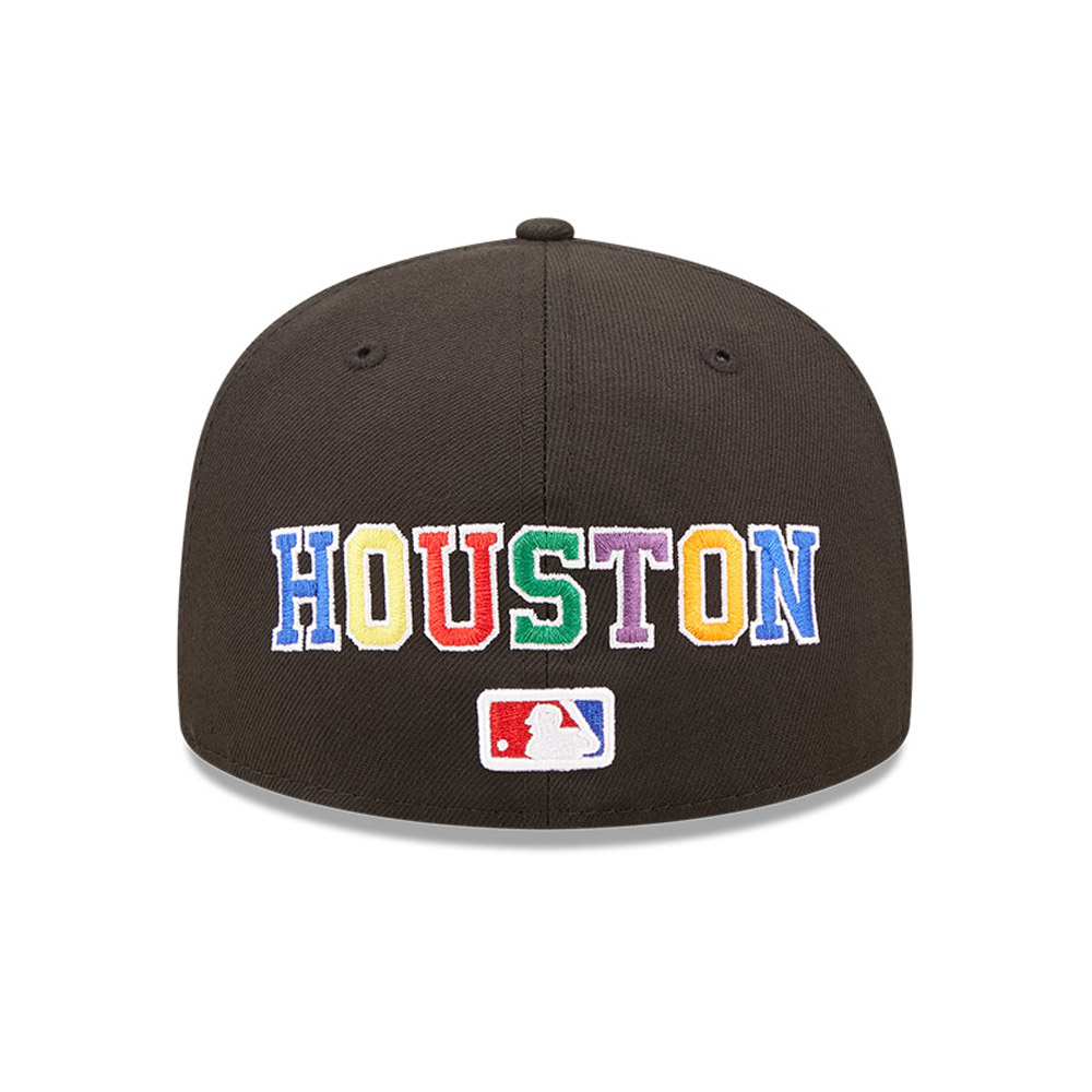 Official New Era Houston Astros MLB Prismatic Black 59FIFTY Fitted Cap  B6267_261 B6267_261