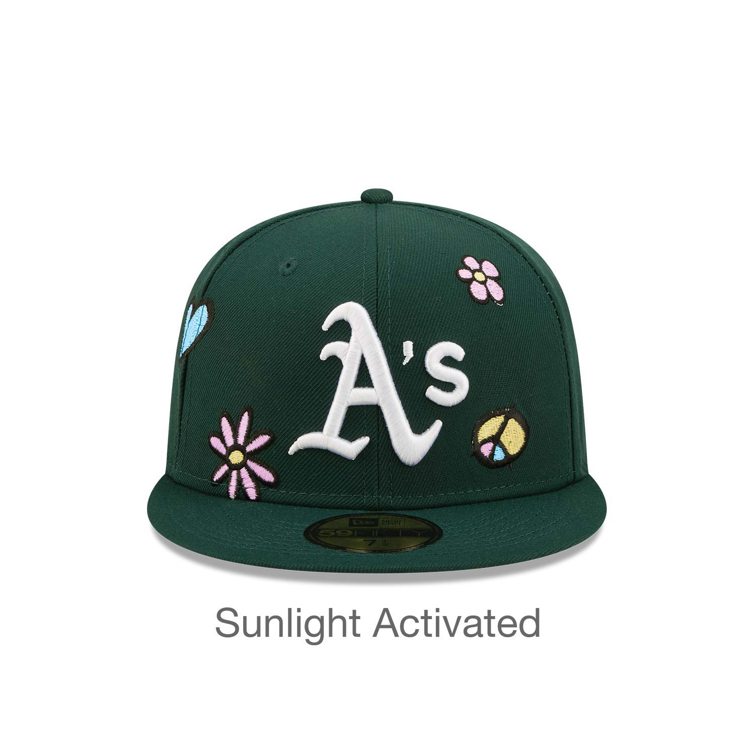 Oakland Athletics MLB Sunlight Pop Dark Green 59FIFTY Cap