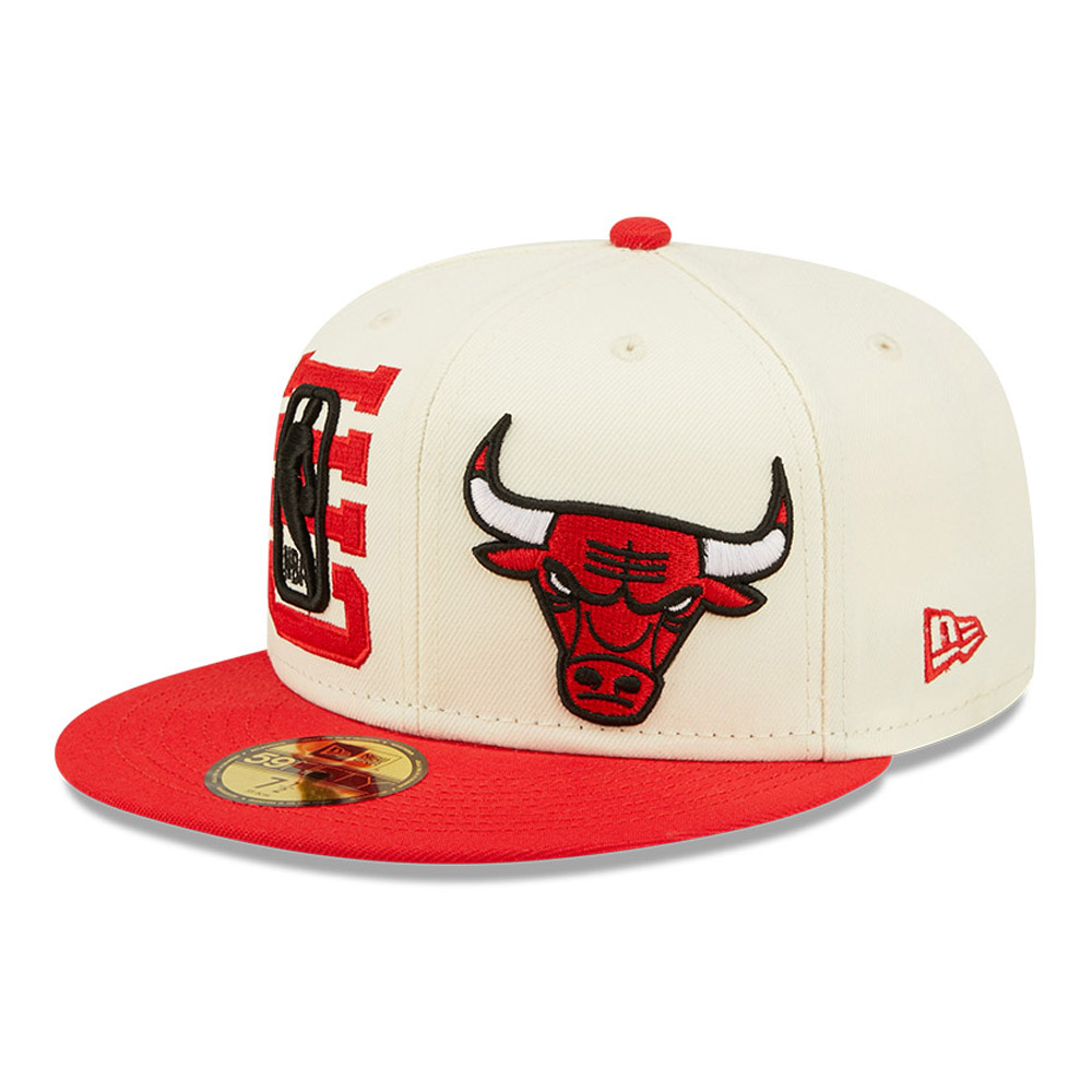 Cappellino 59FIFTY Fitted Chicago Bulls NBA Draft Beige
