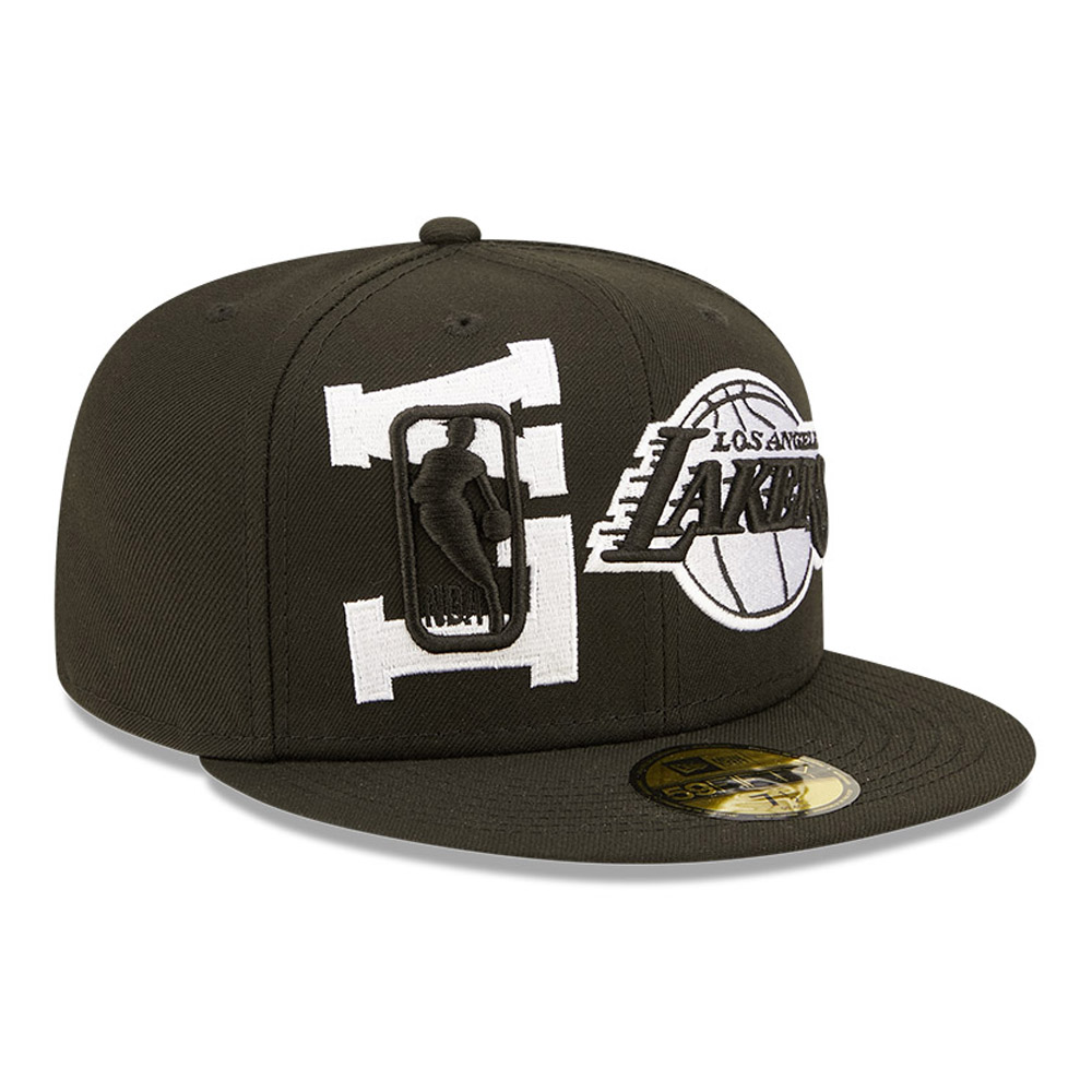 LA Lakers NBA Draft Black 59FIFTY Fitted Cap