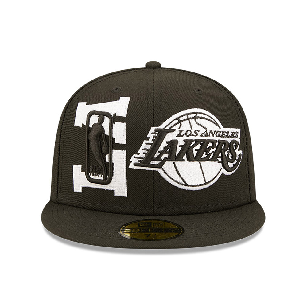 black lakers hat fitted