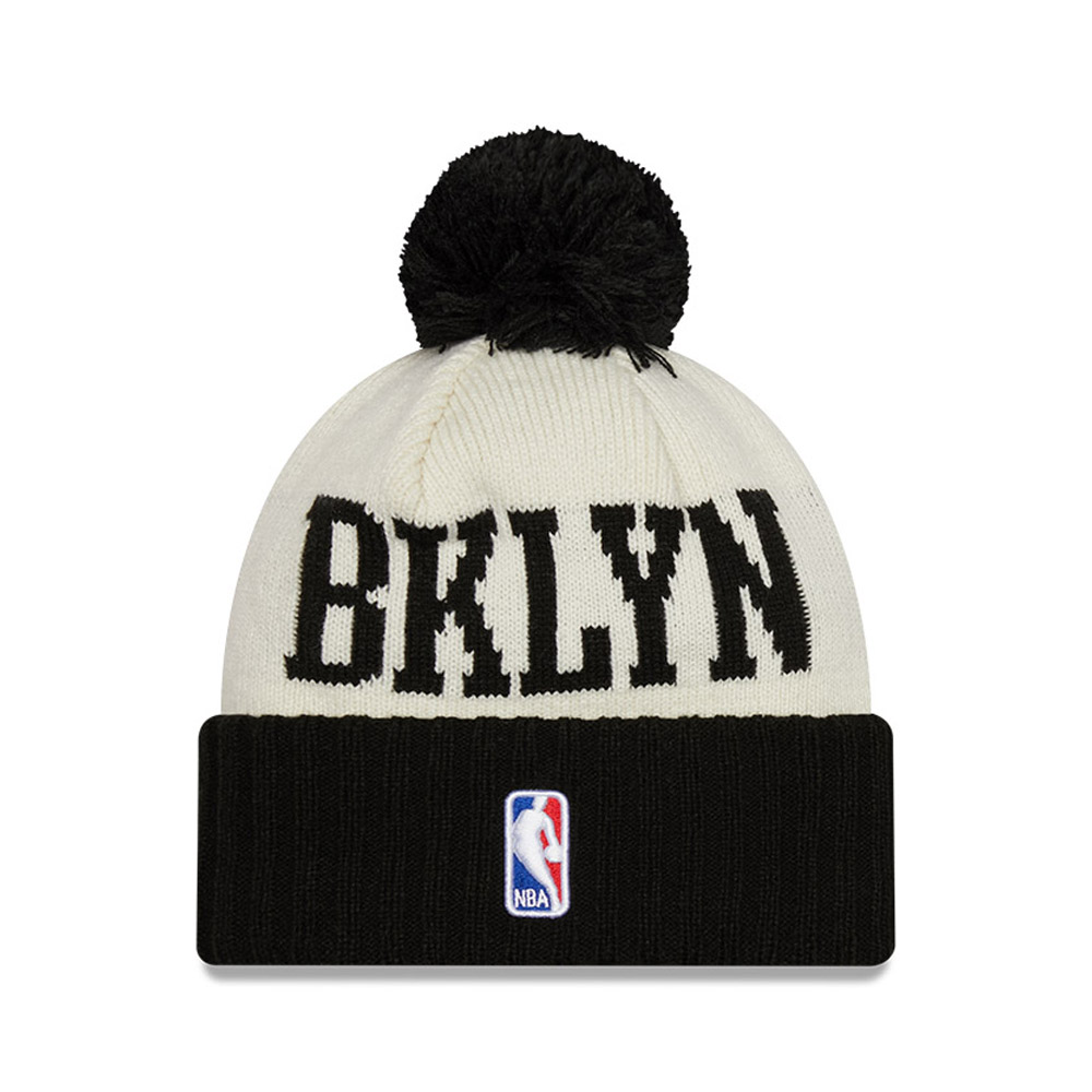 Brooklyn Nets NBA Draft Stone Bobble Beanie Hat