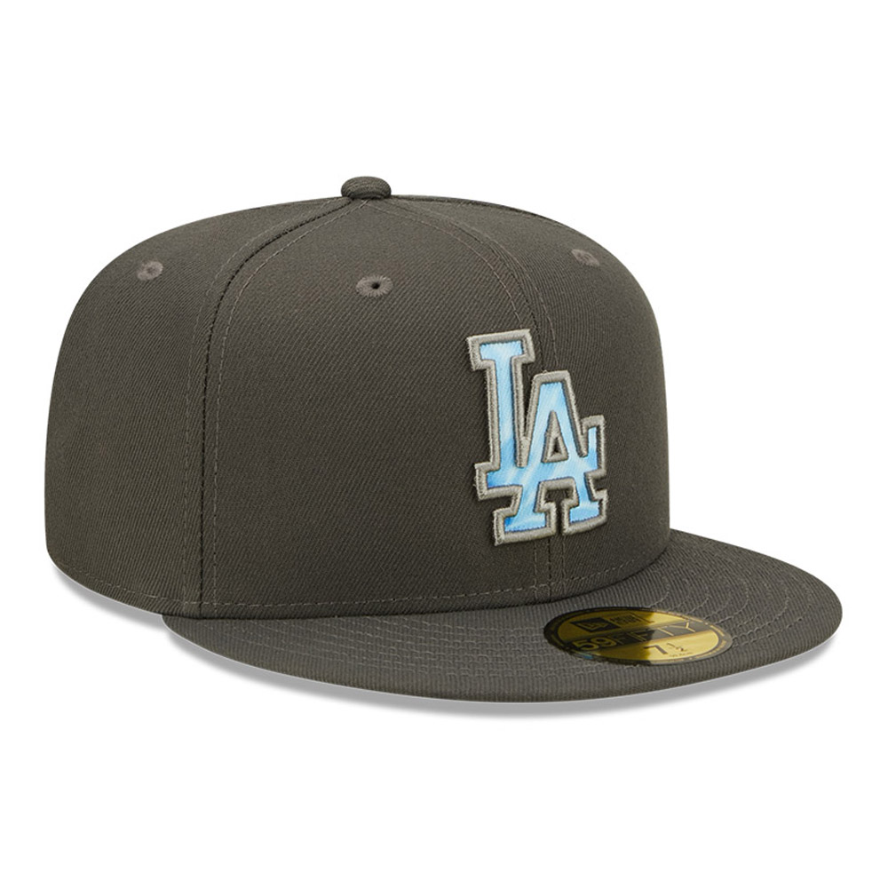 Graue LA Dodgers MLB Father's Day 59FIFTY Fitted Cap