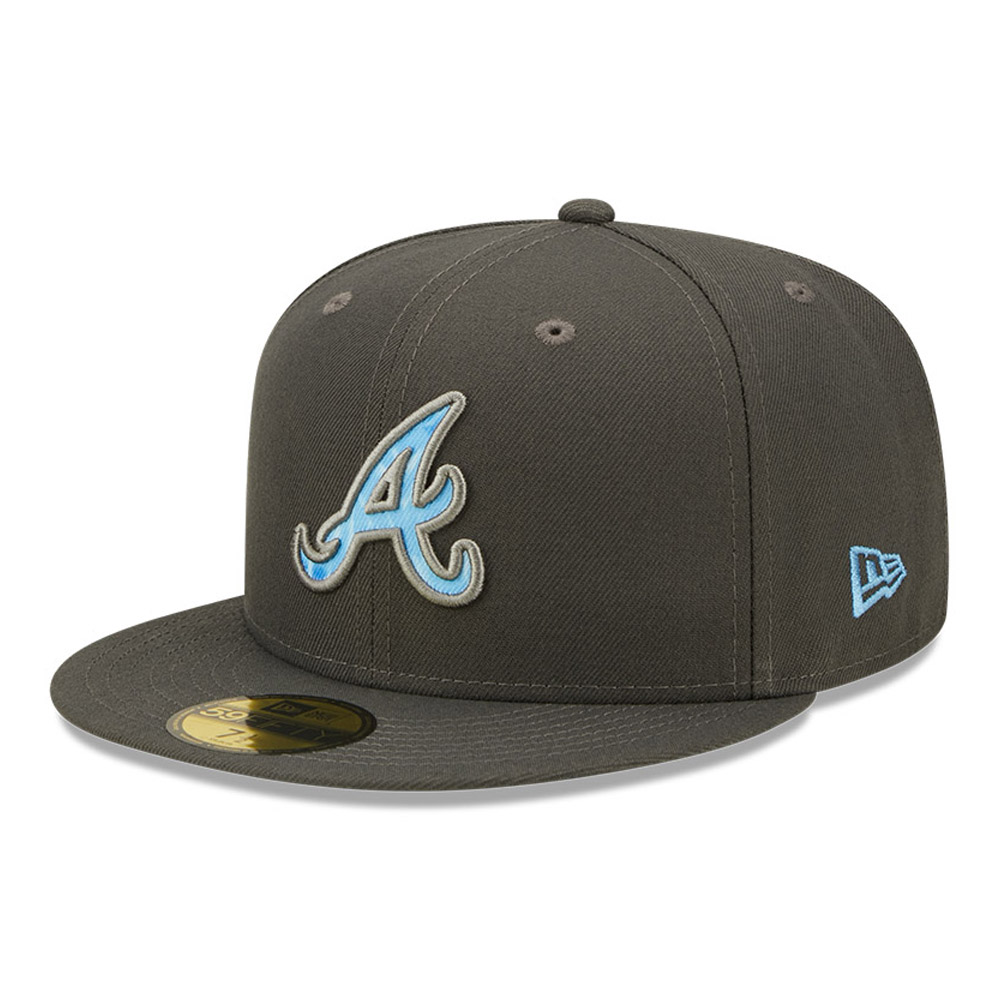 Atlanta Braves MLB Fathers Day Grey 59FIFTY Fitted Cap