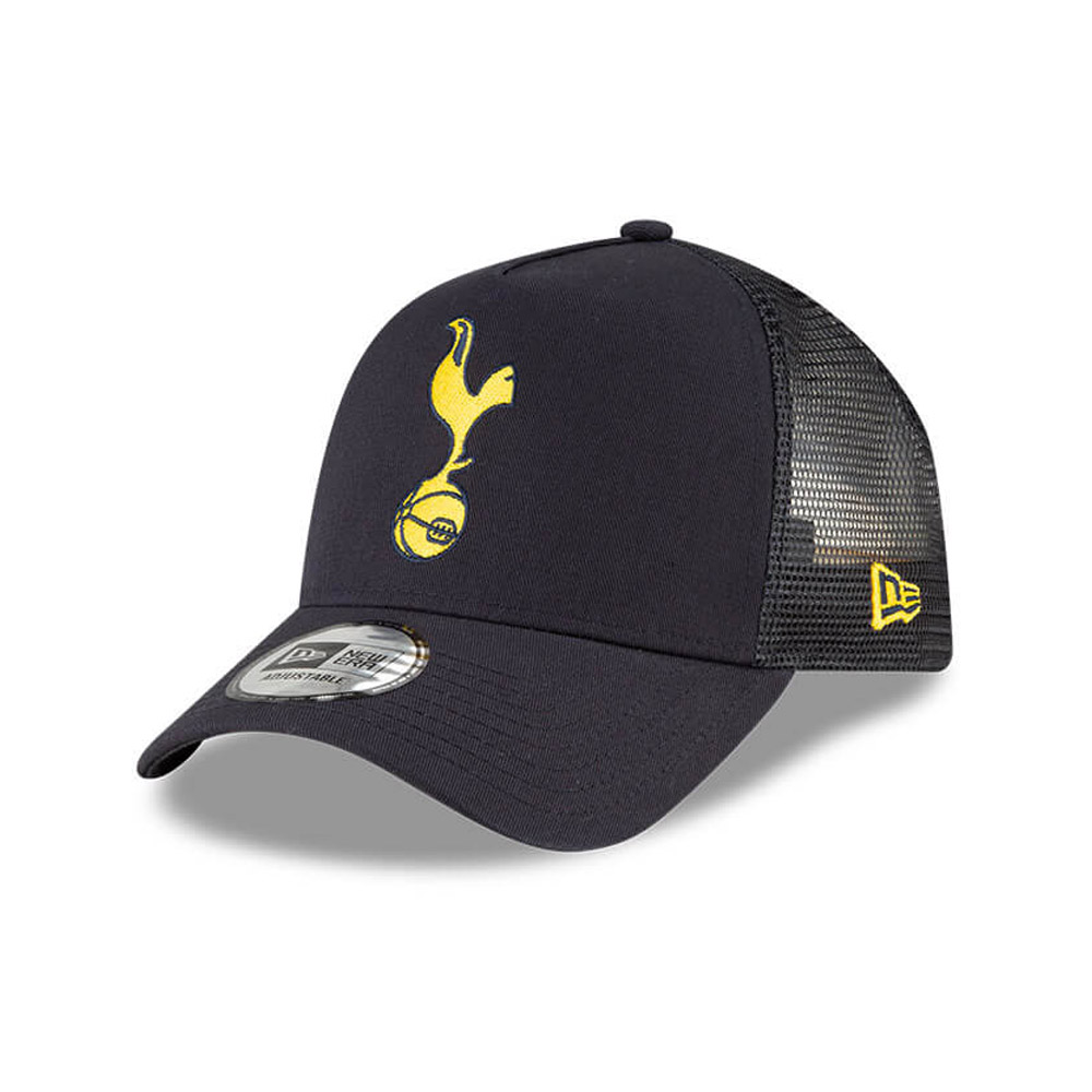 Tottenham Hotspur Gold Logo Navy A-Frame Trucker Cap