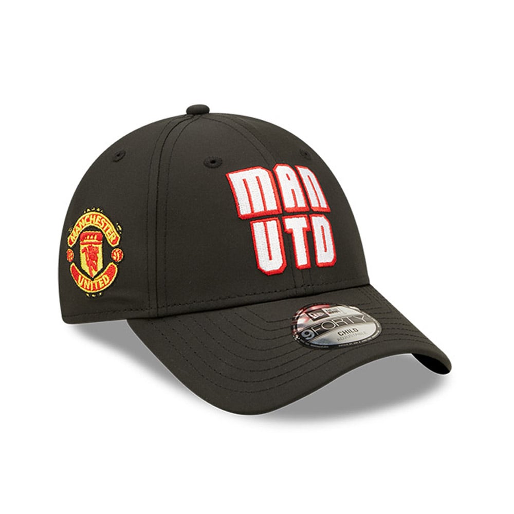Manchester United Wordmark Youth Black 9FORTY Adjustable Cap