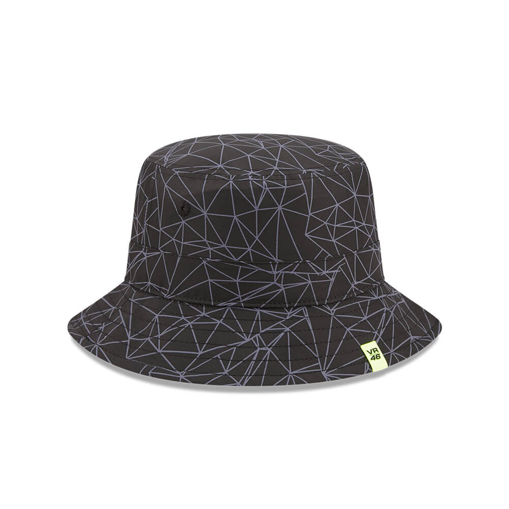 VR46 Geometric Print Black Bucket Hat