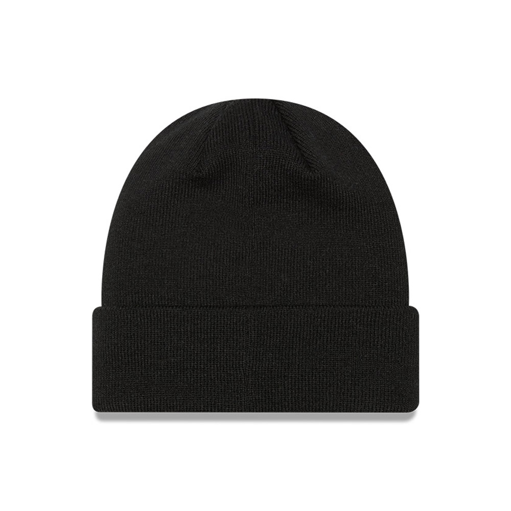 VR46 Logo Print Black Cuff Beanie Hat