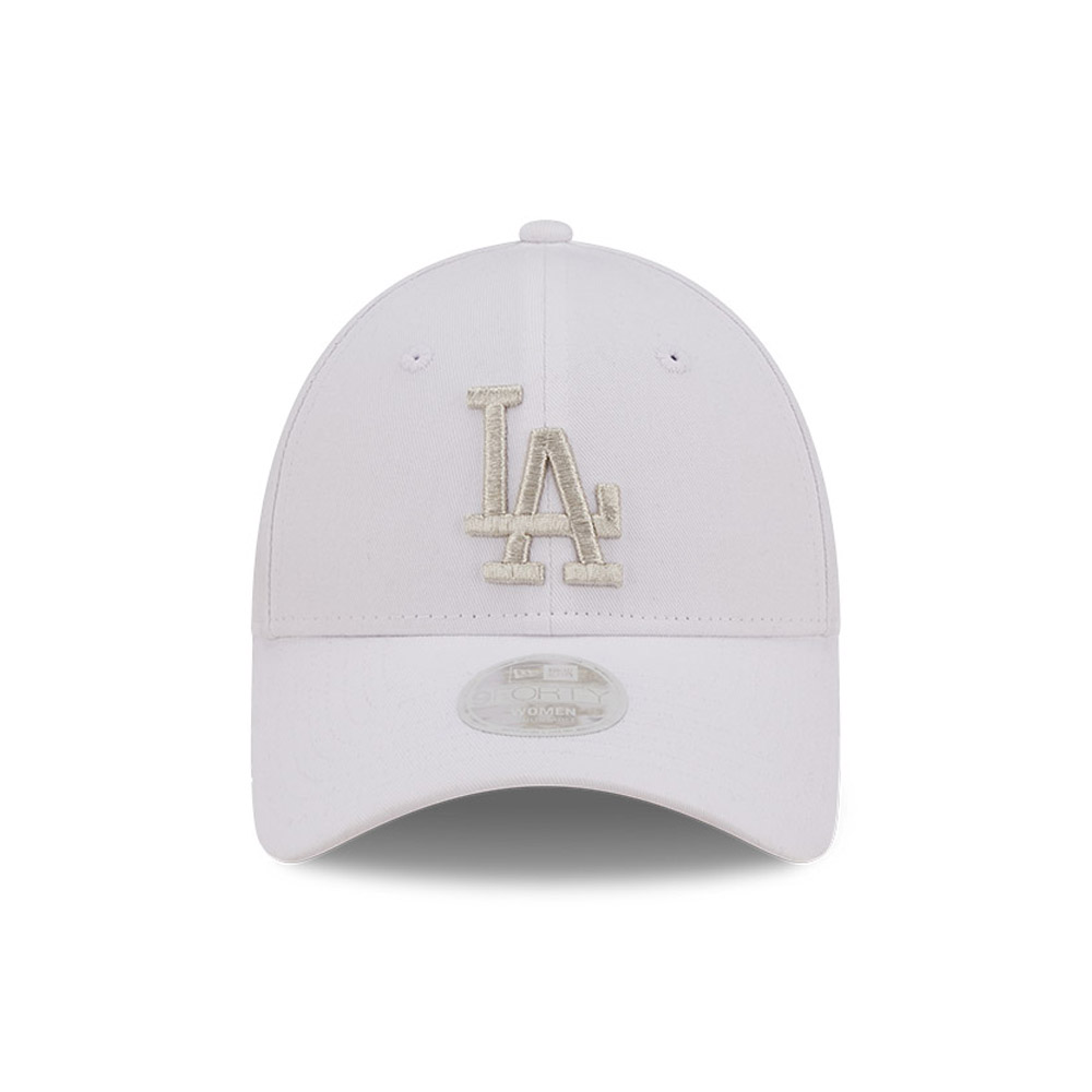 LA Dodgers Metallic Logo Womens White  9FORTY Adjustable Cap