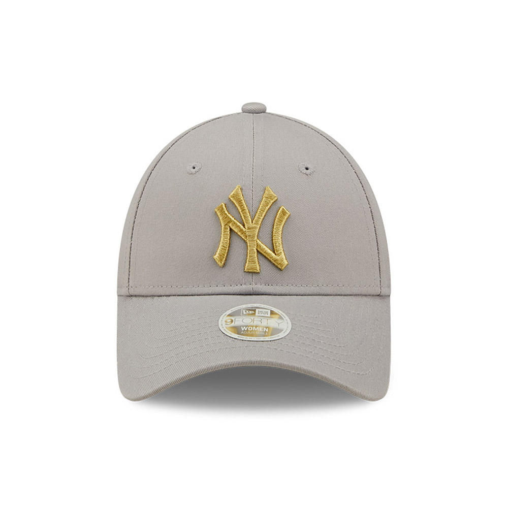 New York Yankees Metallic Logo Grey 9FORTY Adjustable Cap