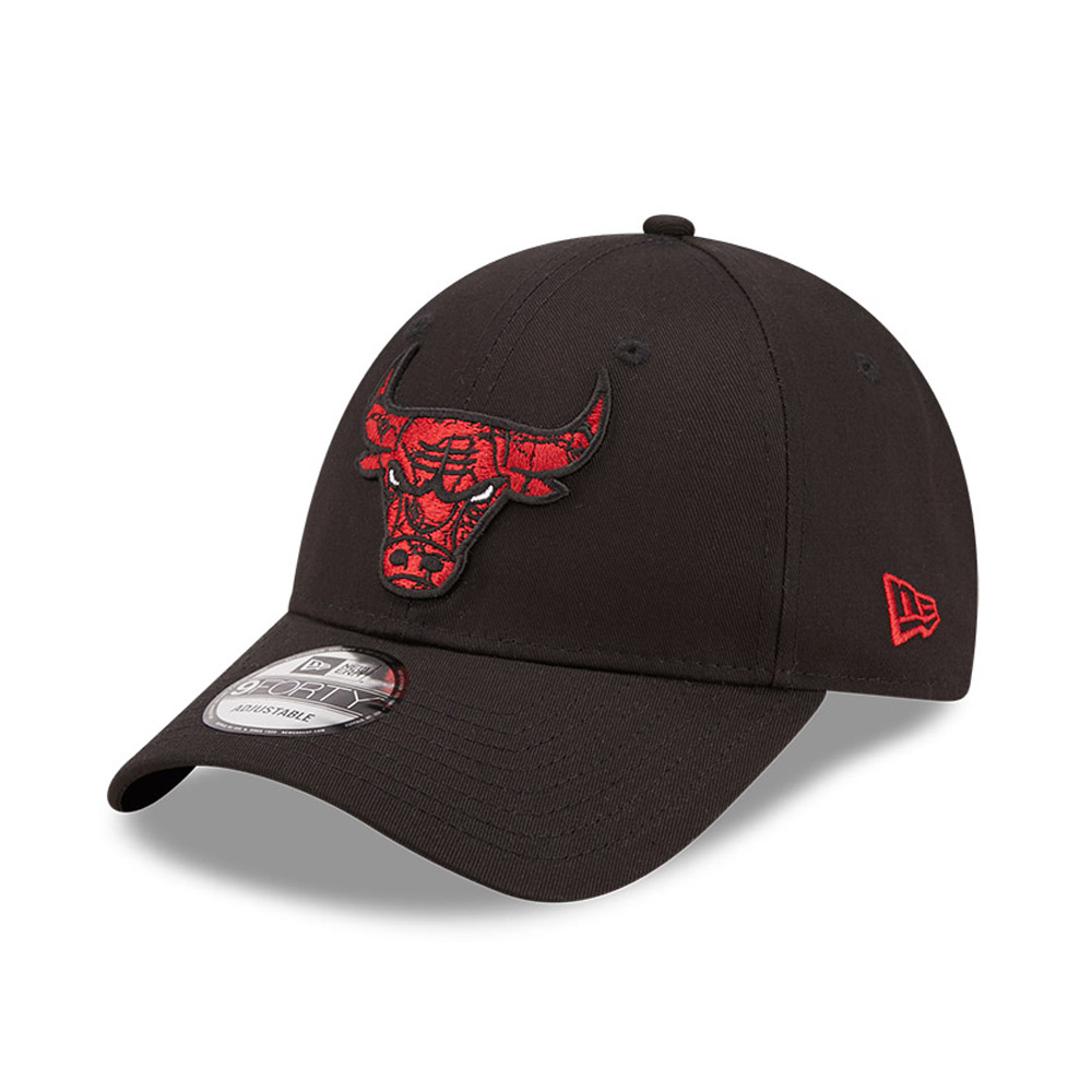 Chicago Bulls Marble Infill Black 9FORTY Adjustable Cap