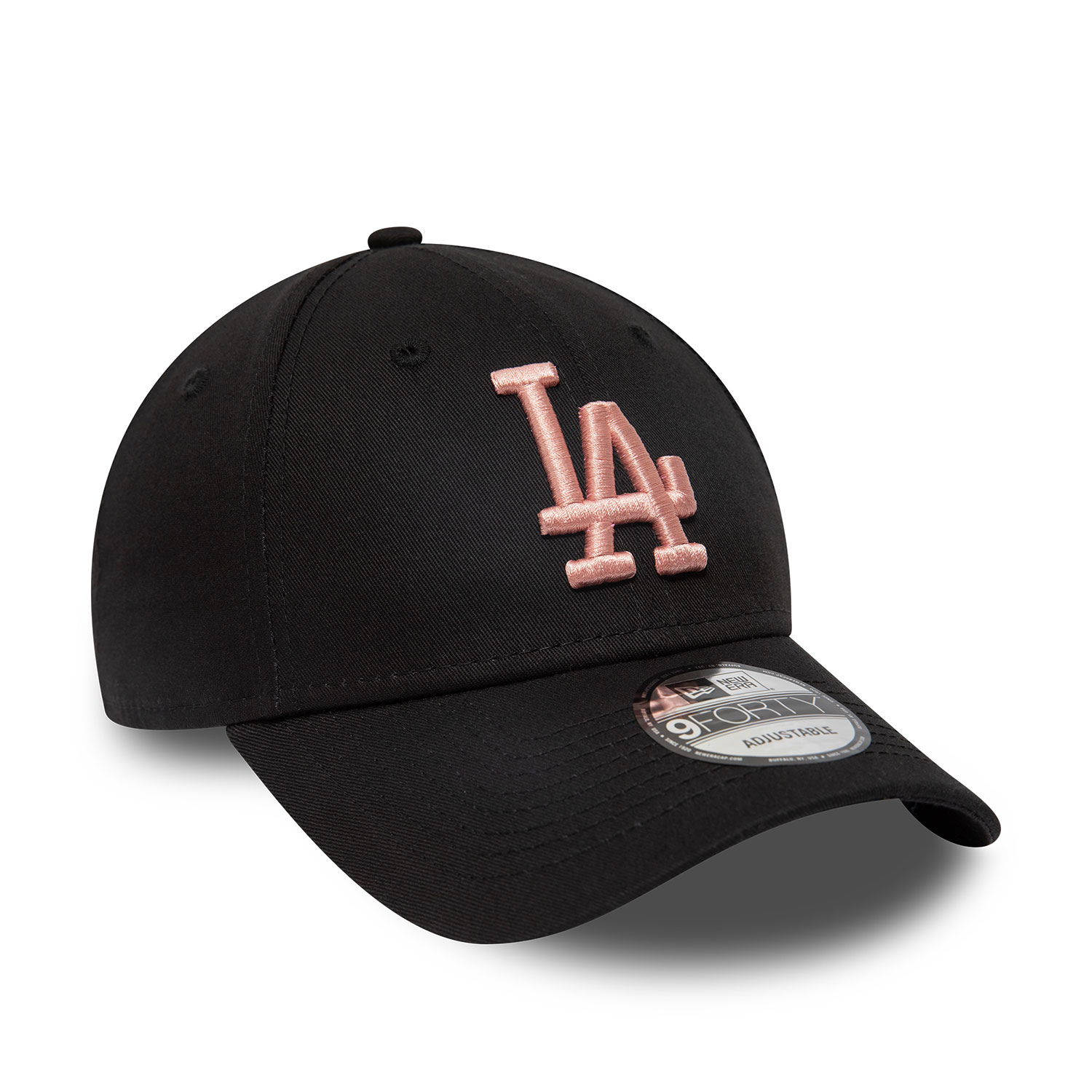 Schwarze LA Dodgers League Essential 9FORTY Verstellbare Cap