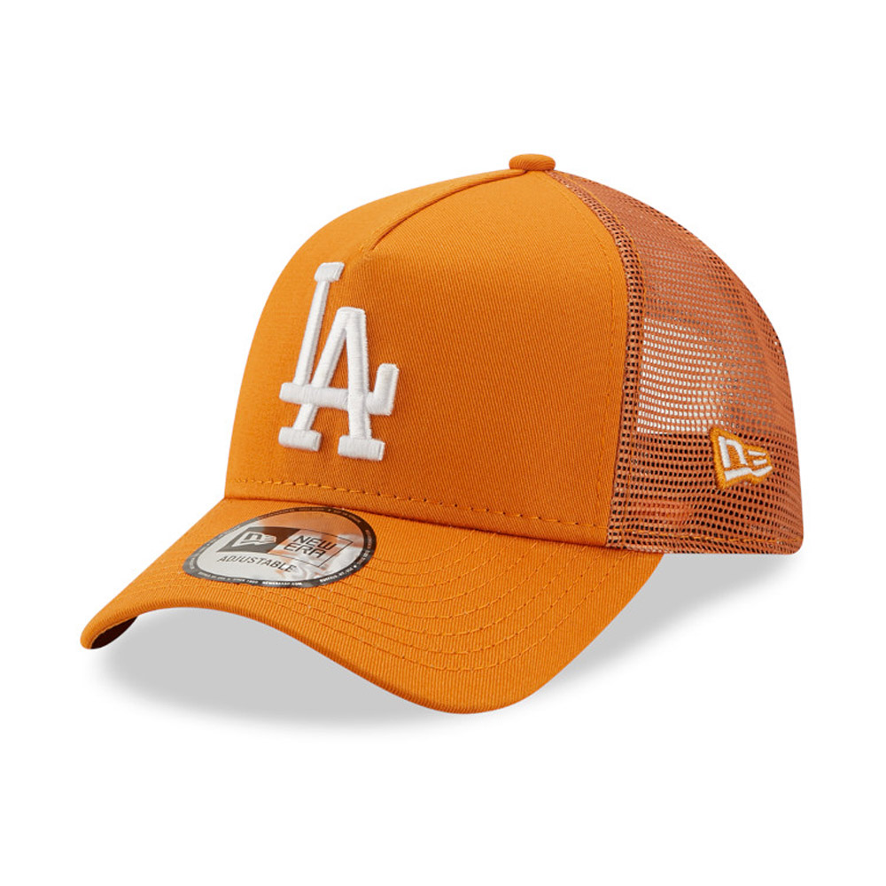 LA Dodgers League Essential Orange A-Frame Trucker Cap