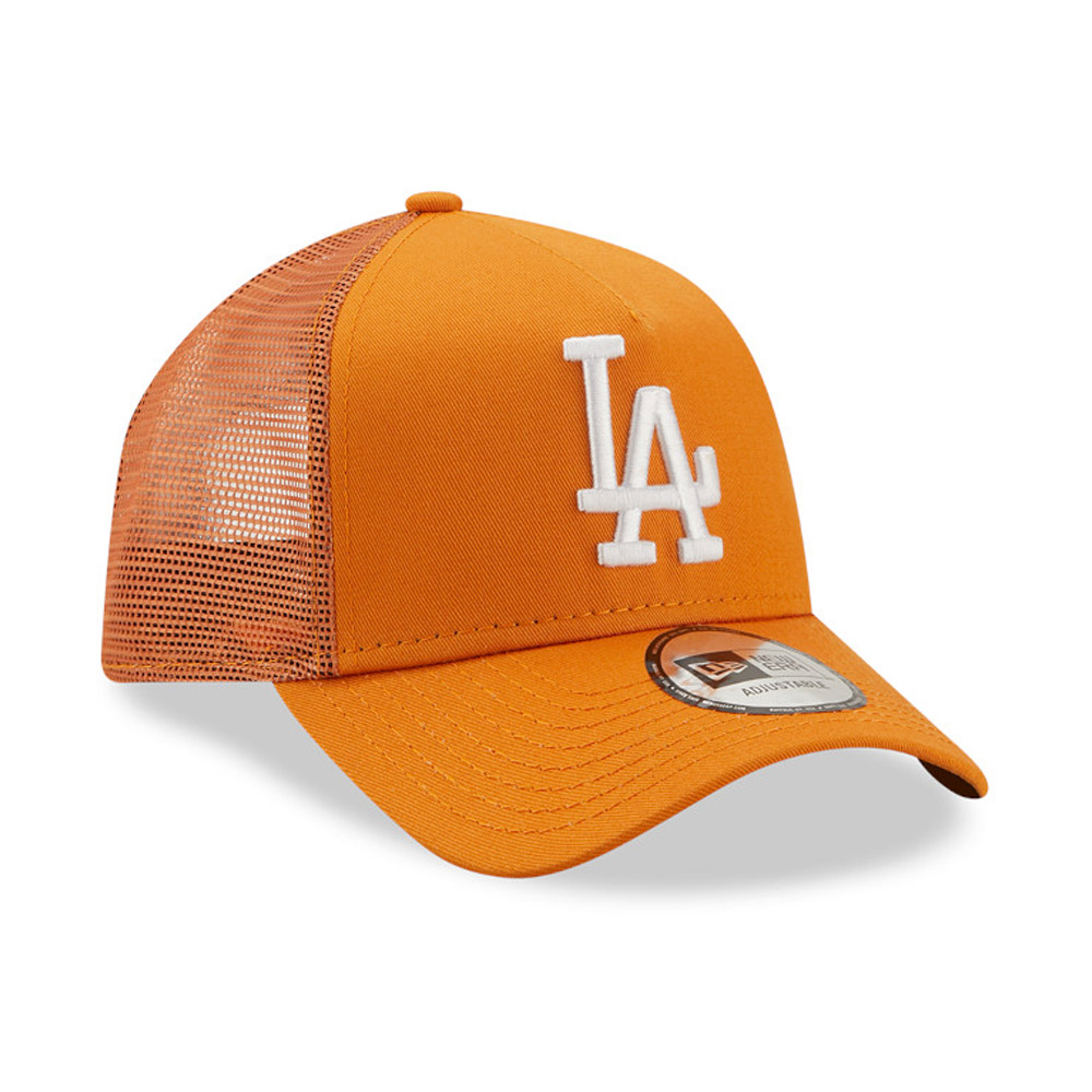 LA Dodgers League Essential Orange A-Frame Trucker Cap