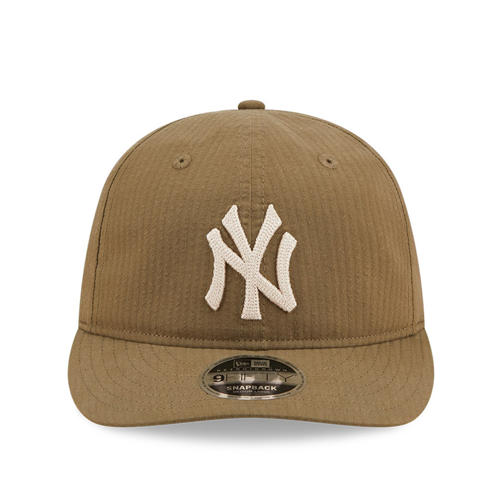 New York Yankees Seersucker Khaki 9FIFTY Retro Crown Cap