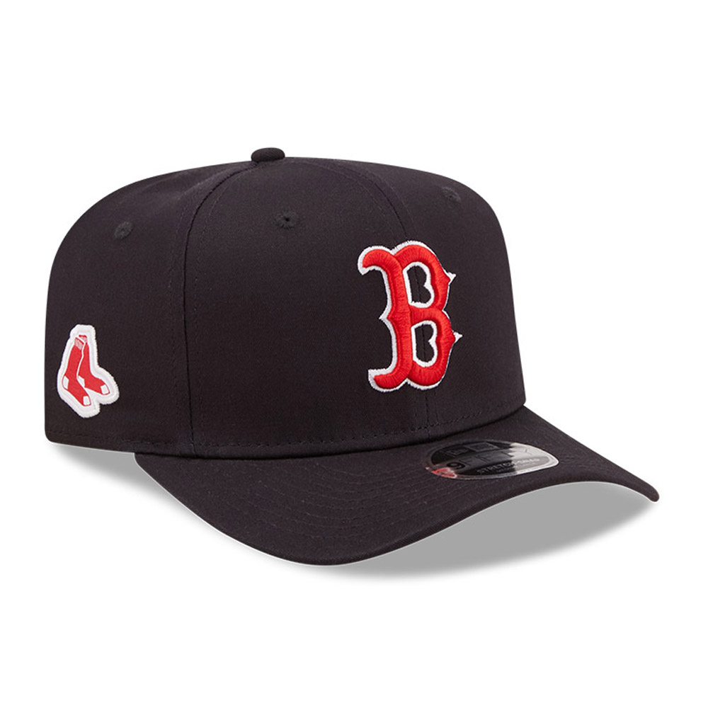 Boston Red Sox MLB Logo Navy 9FIFTY Stretch Snap Cap