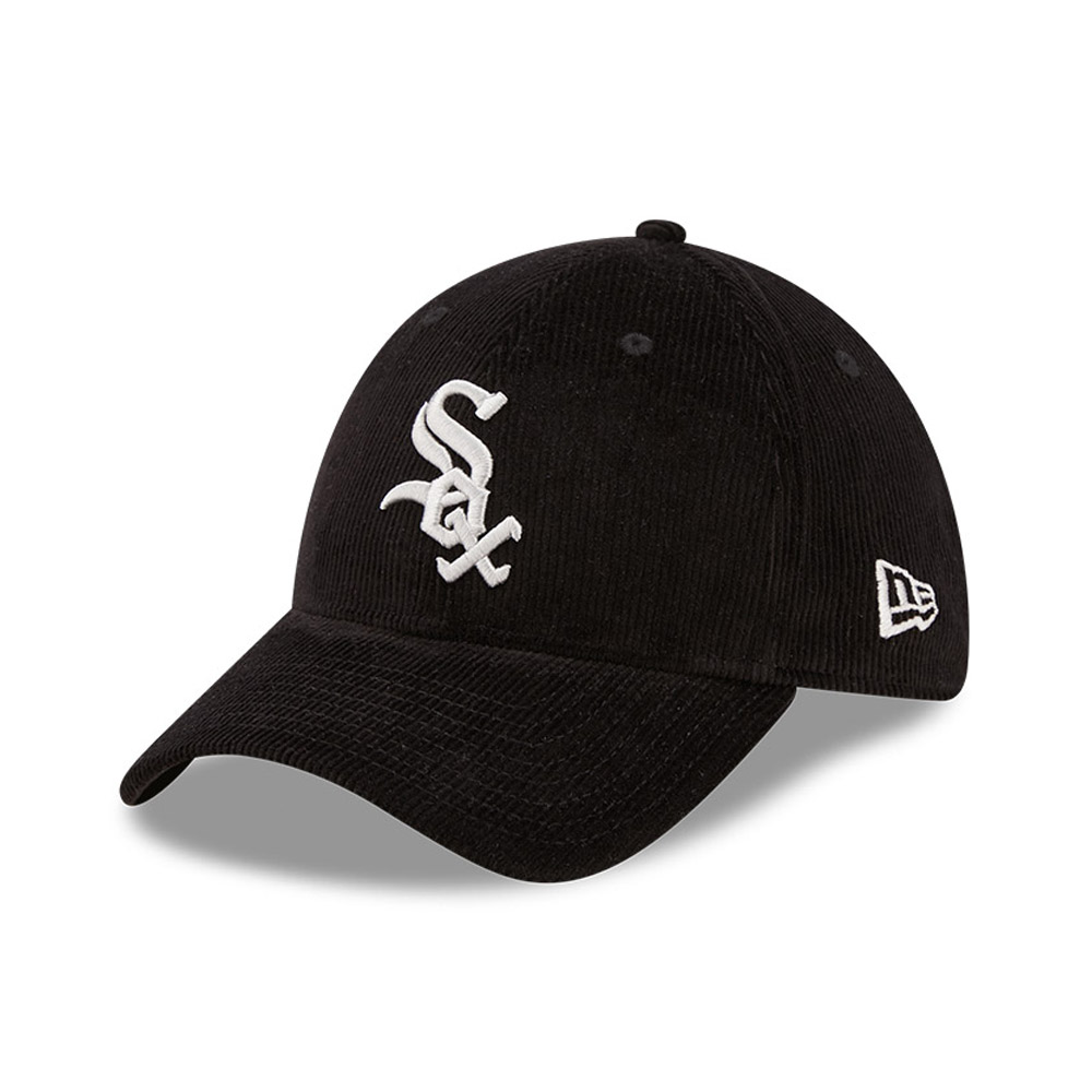 Chicago White Sox Cord Black 39THIRTY Stretch Fit Cap