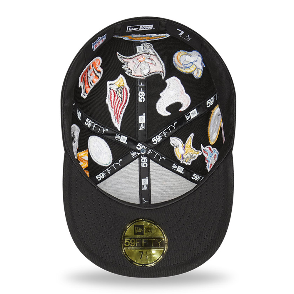 Cappellino 59FIFTY Fitted NFL Multi Team Logo Nero