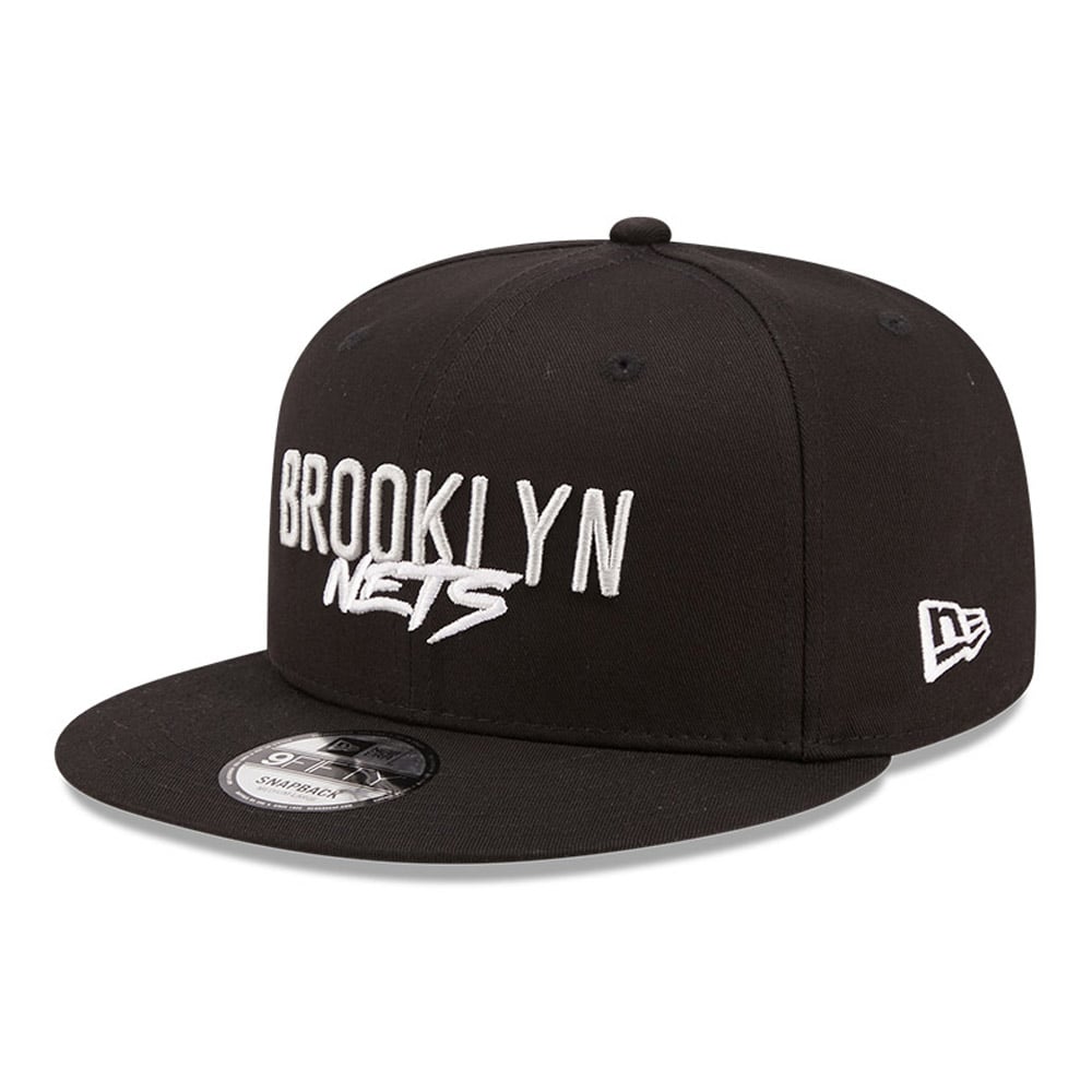 Cappellino 9FIFTY Snapback Brooklyn Nets Script Logo Nero