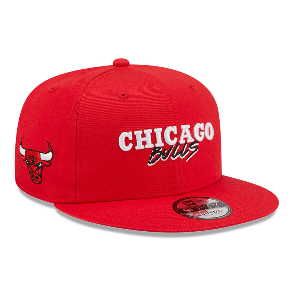 Chicago Bulls Script Logo Red 9FIFTY Snapback Cap