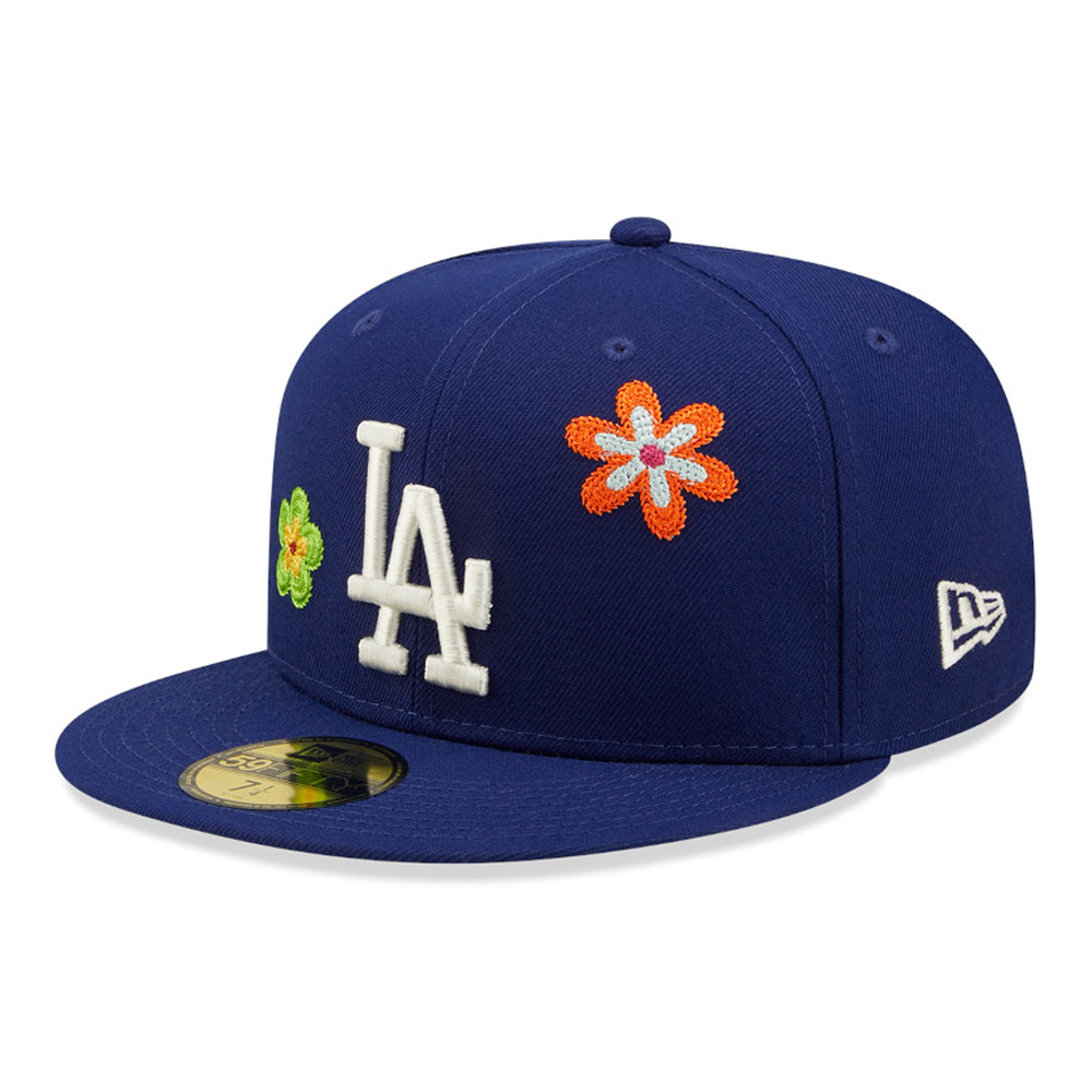 LA Dodgers MLB Flower Blue 59FIFTY Fitted Cap