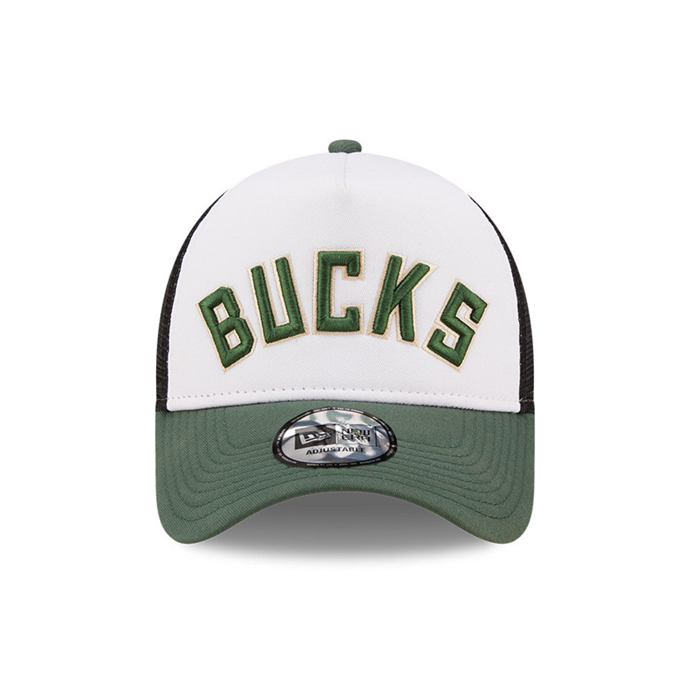 Milwaukee Bucks Team Colour Green A-Frame Trucker Cap