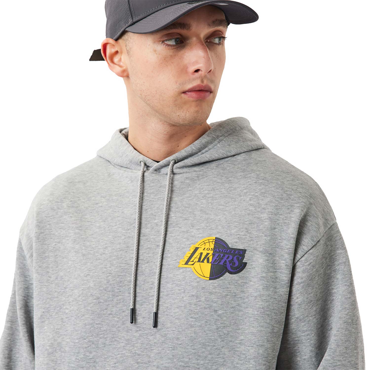 LA Lakers NBA Team Logo Grey Hoodie