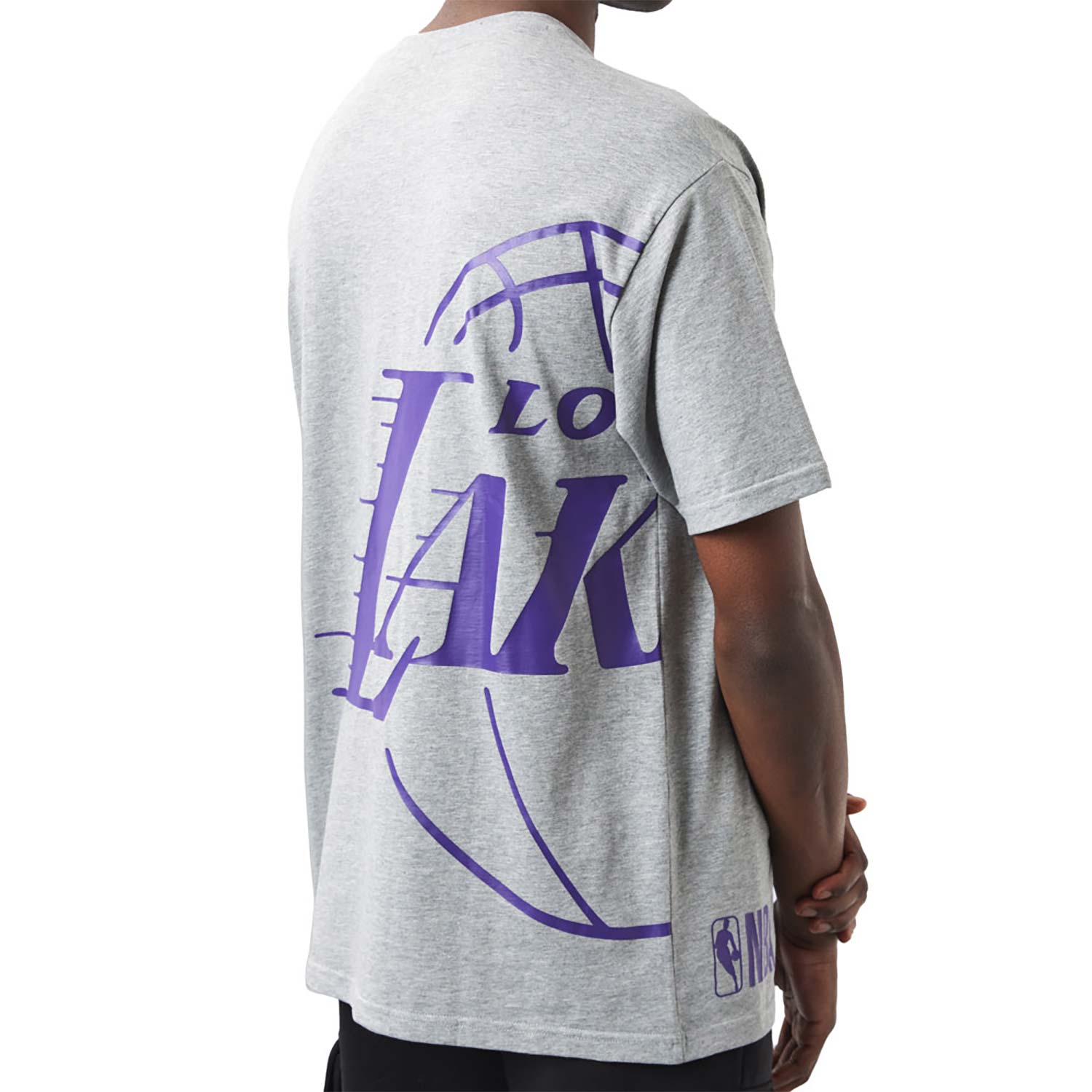 T-Shirt LA Lakers NBA Side Logo Grigia