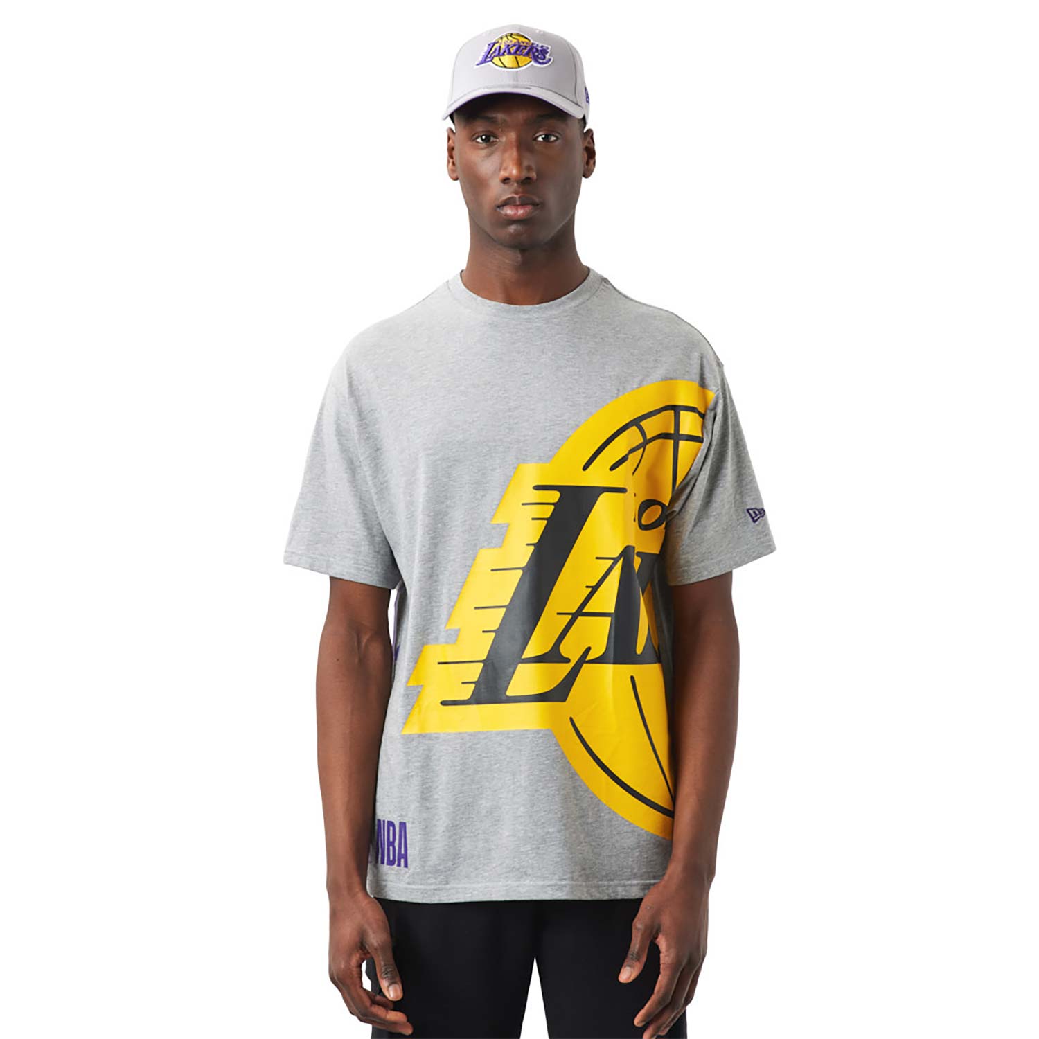 T-shirt LA Lakers NBA Side Logo Gris