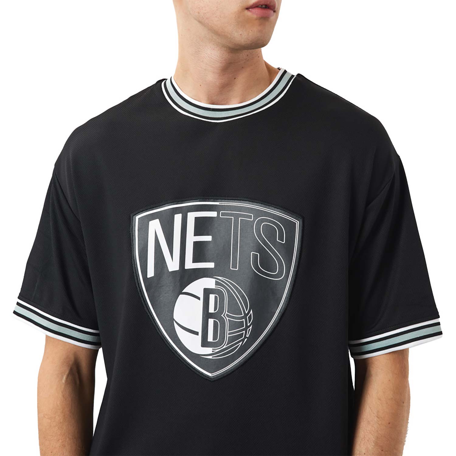 Brooklyn Nets NBA Team Logo Black T-Shirt