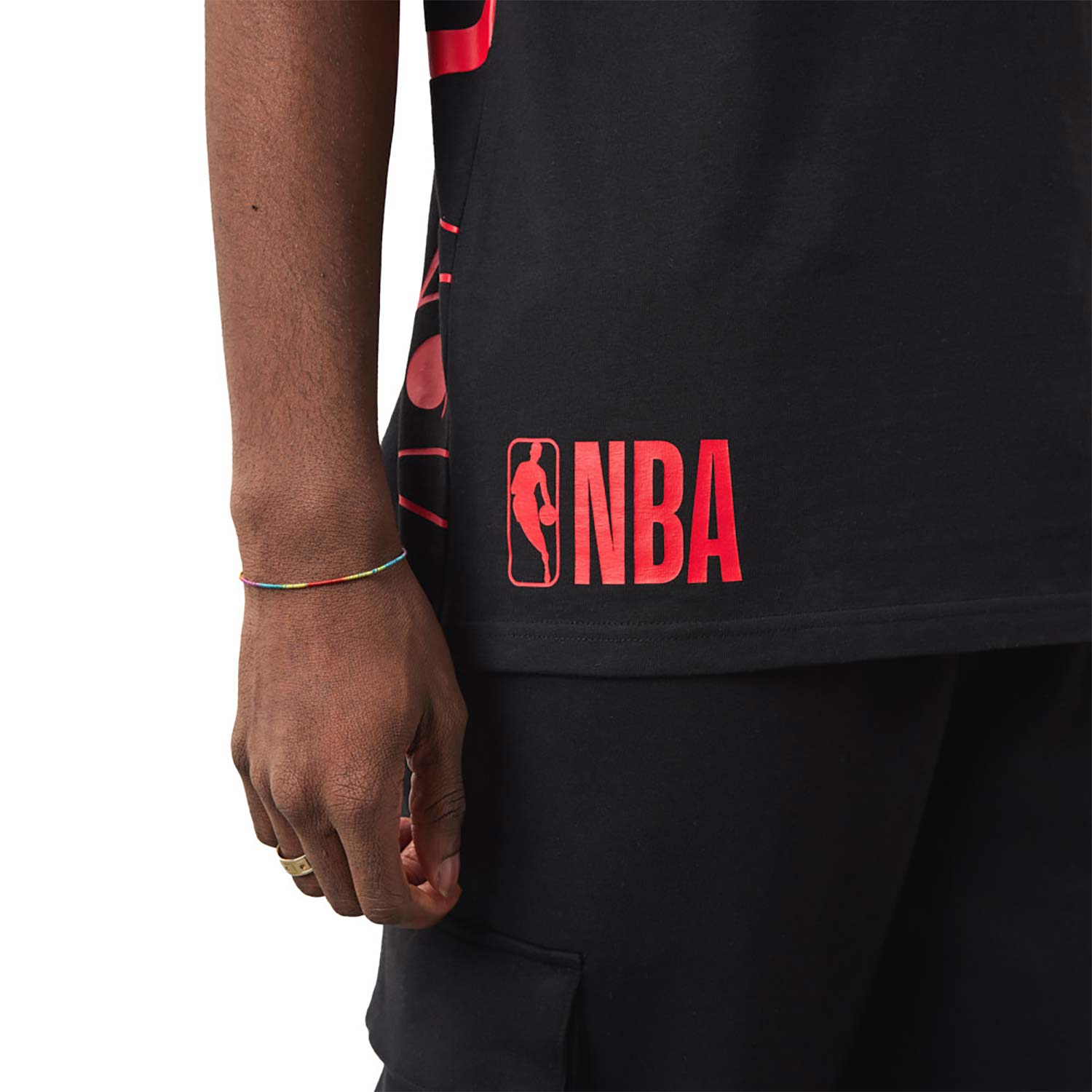 T-Shirt Chicago Bulls NBA Side Logo Nera