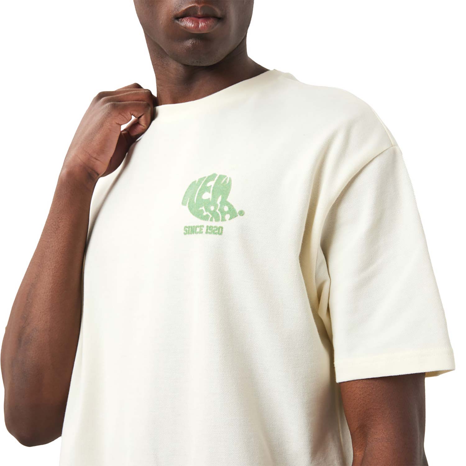 New Era Logo Flock Off White T-Shirt
