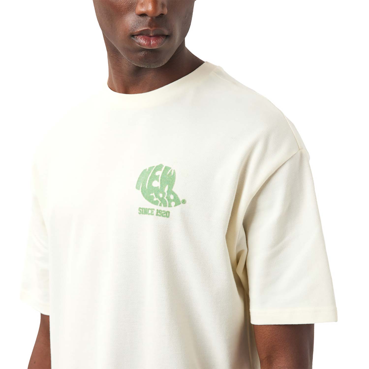 New Era Logo Flock Off White T-Shirt