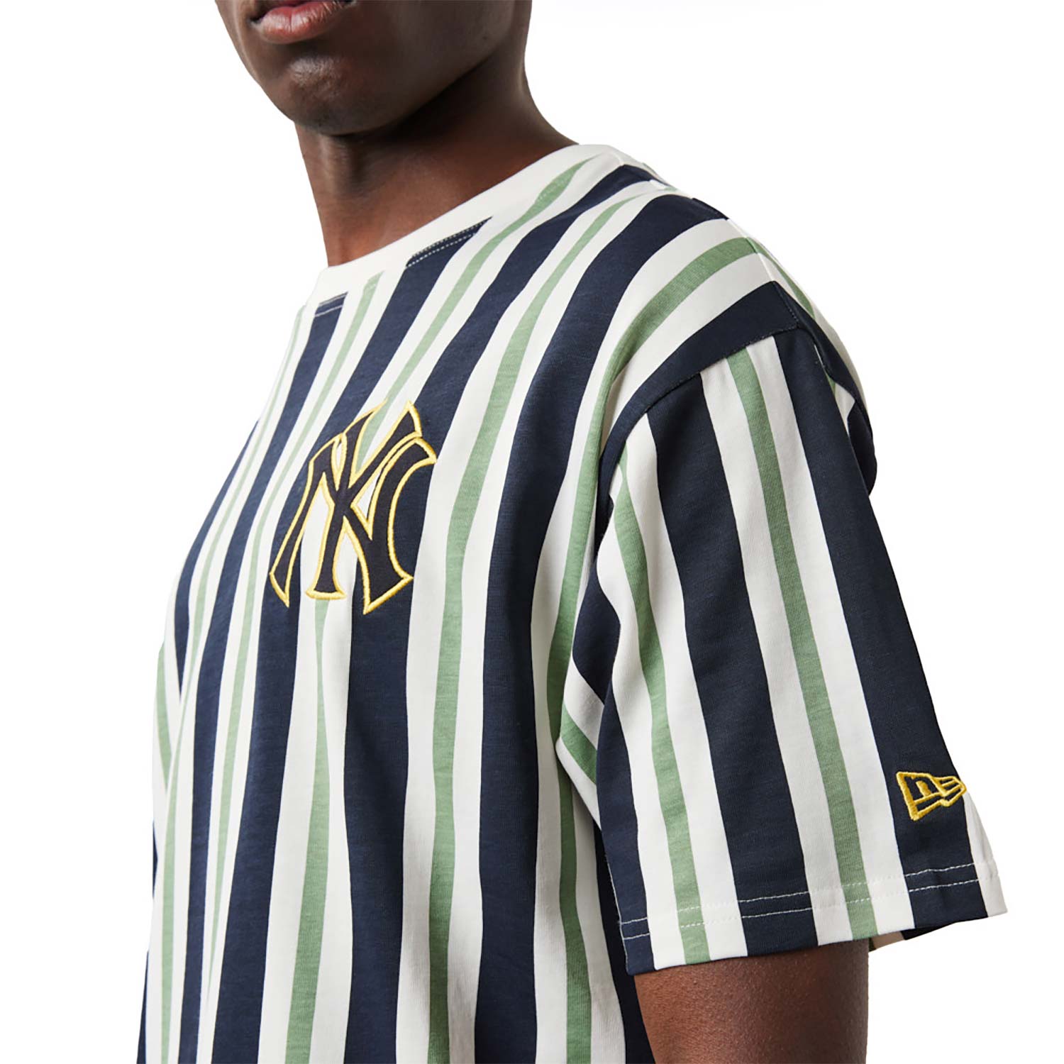 New York Yankees Heritage Stripe Blue Oversized T-Shirt