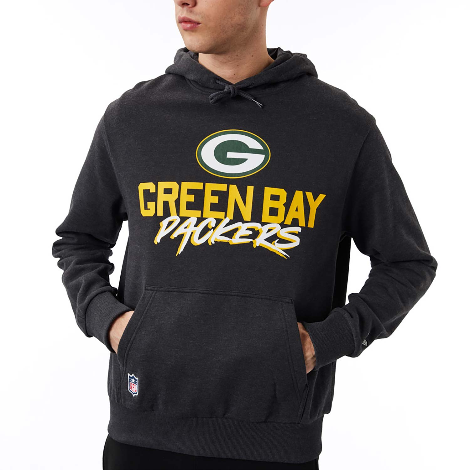 Green Bay Packers NFL Script Dark Grey Hoodie