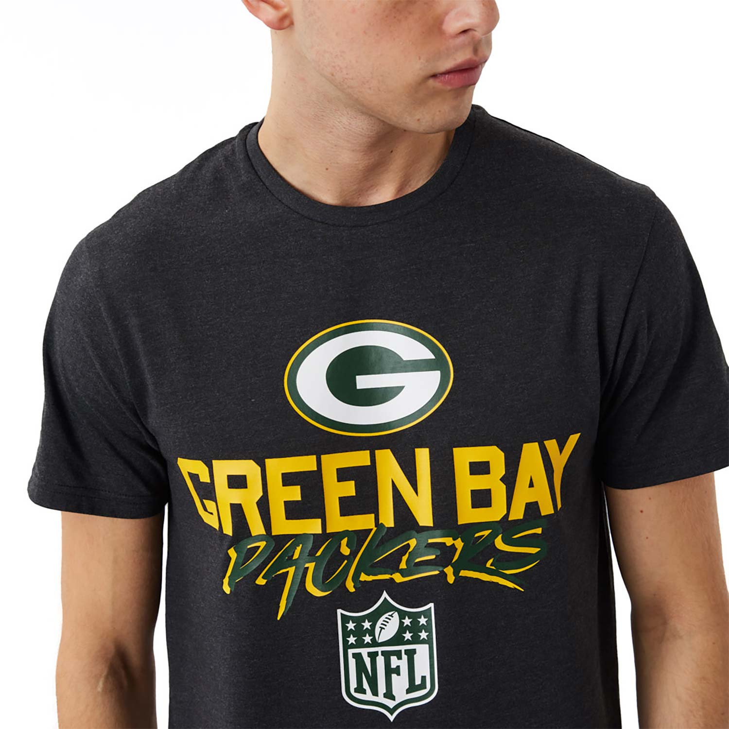 Green Bay Packers NFL Script Dark Grey T-Shirt