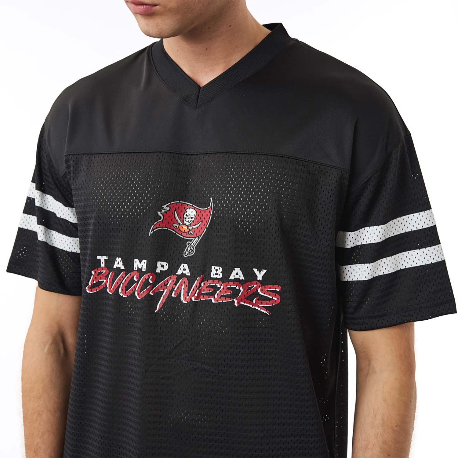 Camiseta Jersey New Era Tampa Bay Buccaneers NFL Script Mesh Negro