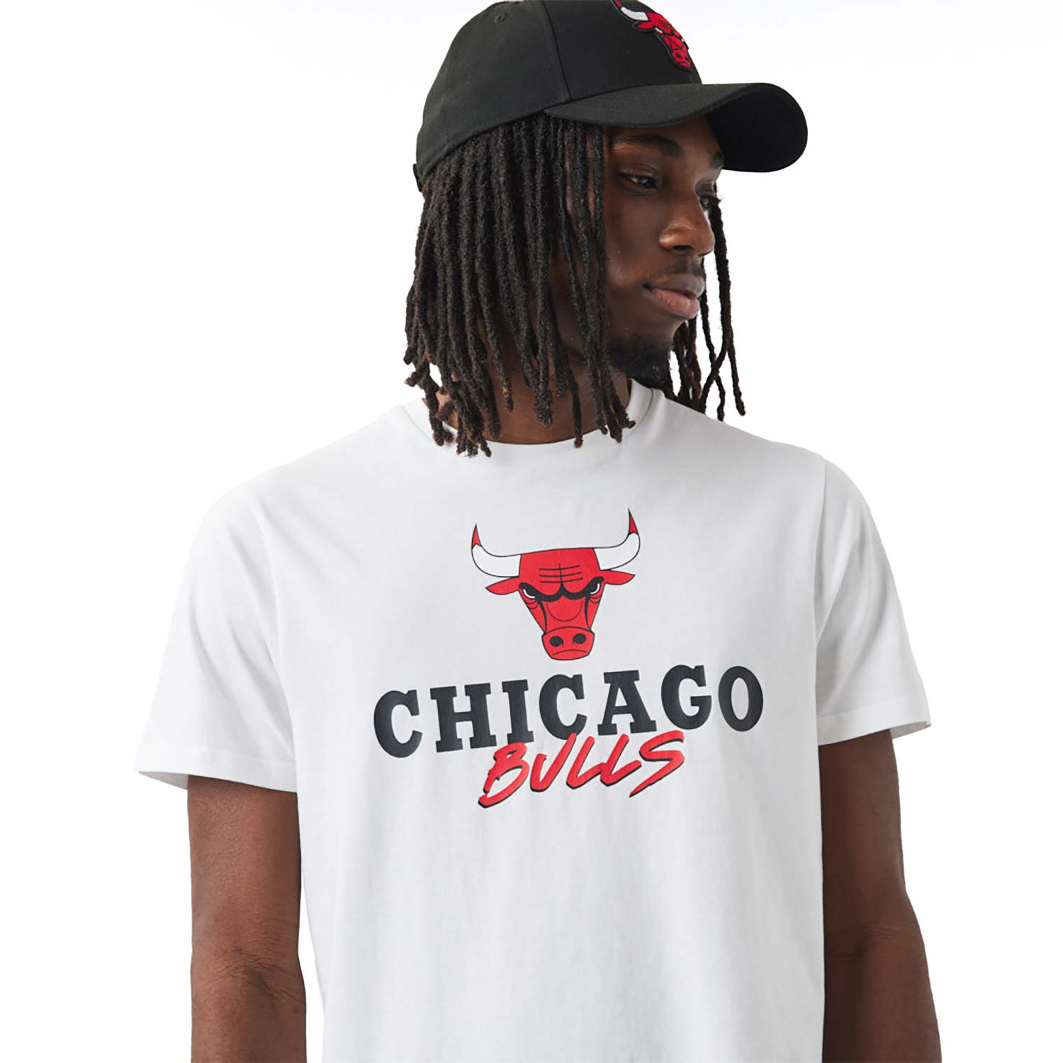 T-shirt Chicago Bulls NBA Script bianca