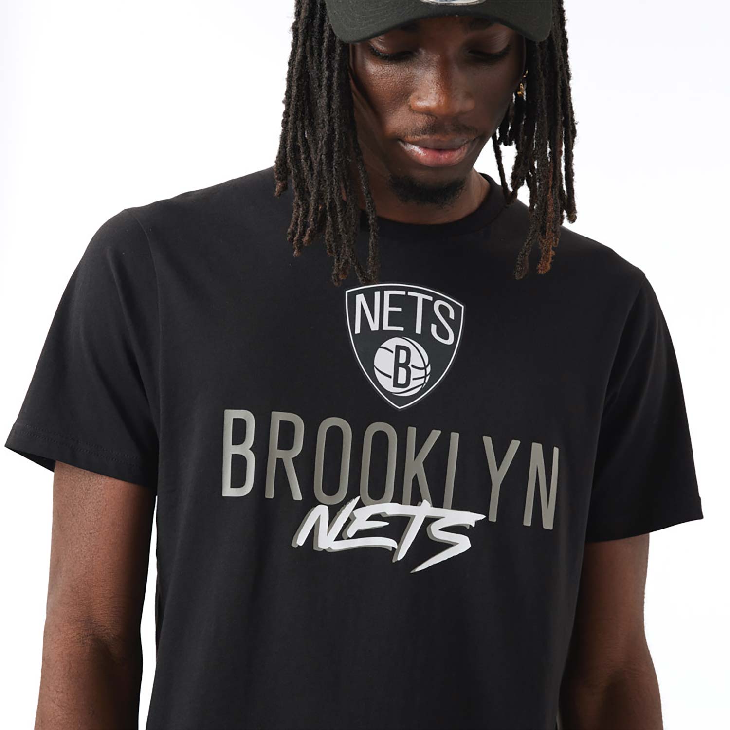 Brooklyn Nets NBA Script Black T-Shirt